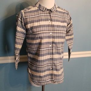Vintage The Villager Madras Plaid Shirt M